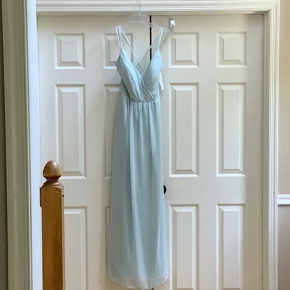 Bari Jay size 12 misty blue bridesmaids dresses - Picture 2 of 4